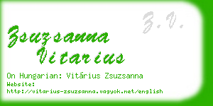 zsuzsanna vitarius business card
